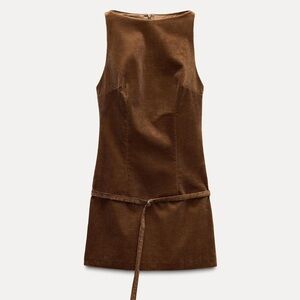 BELTED CORDUROY DRESS
